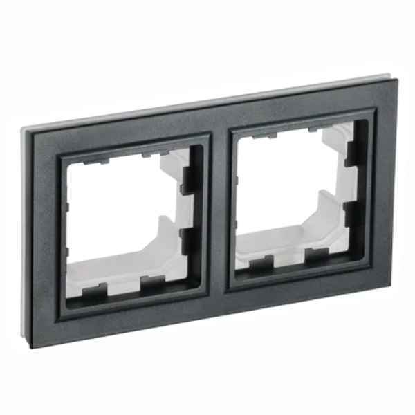 Рамка 2-местная черный IP44 BRITE IEK (РФ)