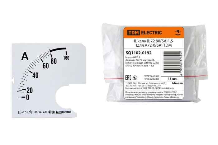 Шкала Ш72 75/5А-1,5 (для А72 Х/5А) (РФ)