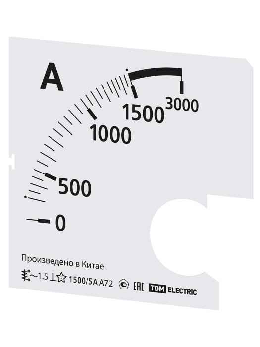 Шкала Ш72 1500/5А-1,5 (для А72 Х/5А) (РФ)