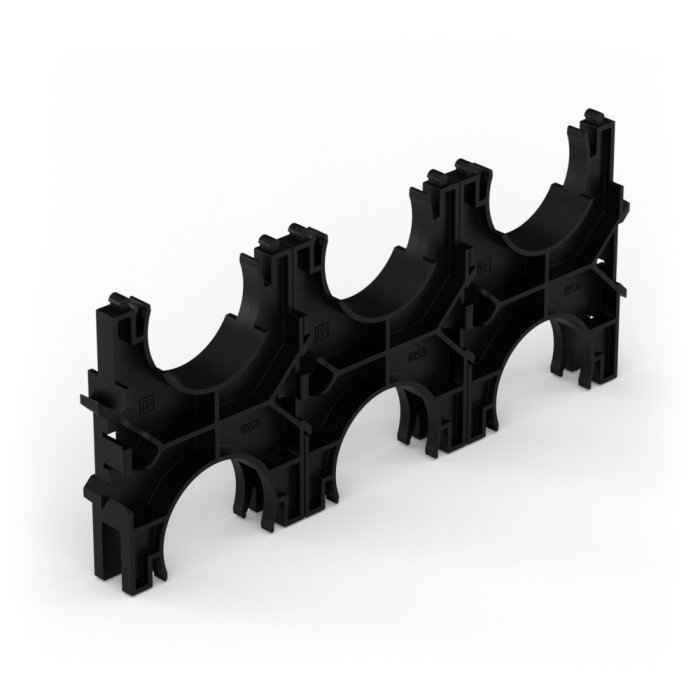 Кластер тройной, двухсторонний для двустенных труб 50мм (60шт/кор) (РФ)