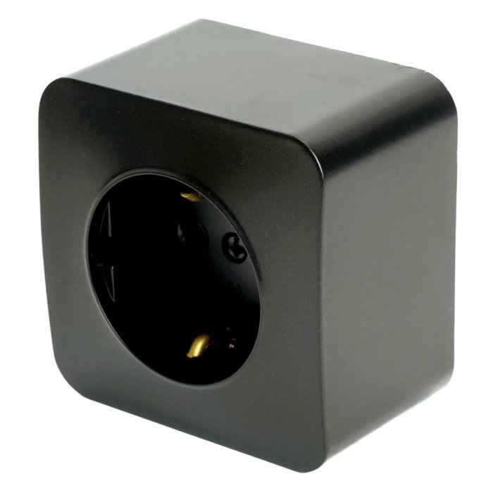 Розетка открытой установки 1-мест. с/з без з/ш 10А черный IP20 София STEKKER (РФ) Розетка открытой установки 1-мест. с/з без з/ш 10А черный IP20 София STEKKER (РФ)