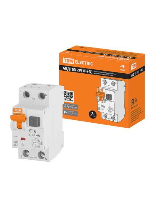 АВДТ 2п 16А 30мА (C) 6кА АВДТ 63 (ИМП)
