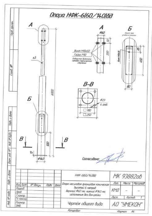 Опора НФК-6,0-02-ц мц.180 без DIN (РФ)