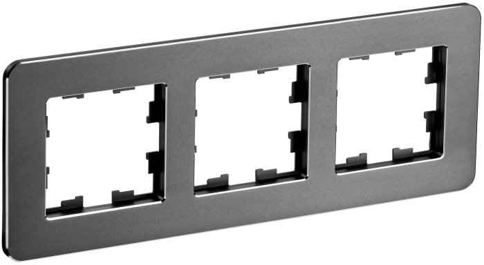 Рамка 3-мест.металл титан BRITE IEK (РФ)