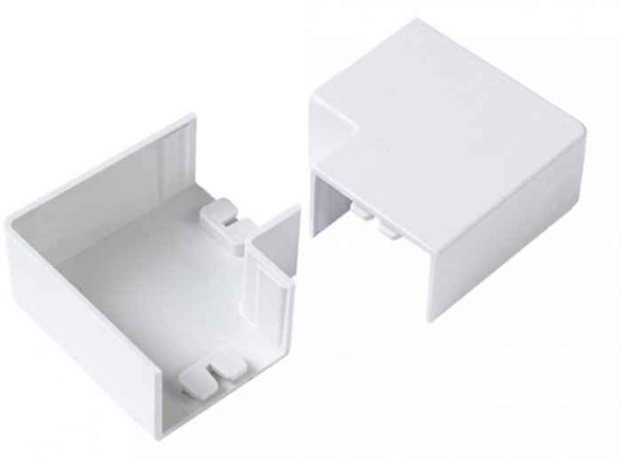 Поворот на 90 град 40х40 белый (4 шт/комп) ПРОМРУКАВ (РФ)