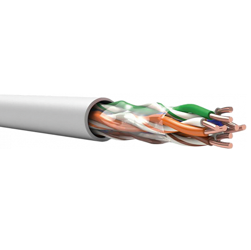 Кабель F/UTP Cat 6 PVC 4х2х23 AWG solid серый (РФ)
