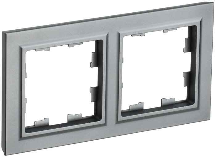 Рамка 2-мест.сталь BRITE IEK (РФ)