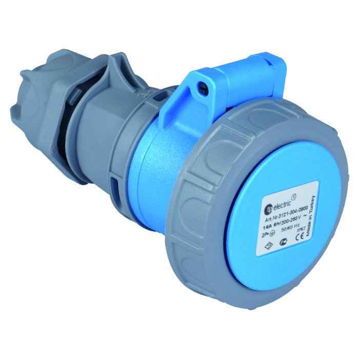 Розетка кабельная 32А 2Р+E IP67  переносная 230 В (ИМП)