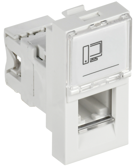 Розетка компьютерная RJ-45 UTP кат.5e 1 модуль 1,5 A IP20 PRIMER IEK (РФ)