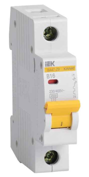Выключатель автоматический 1п 2А (B) 4,5кА ВА47-29 IEK (РФ)