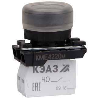 Кнопка КМЕ4220м-черный-2но+0нз-цилиндр-IP65-КЭАЗ (РФ)