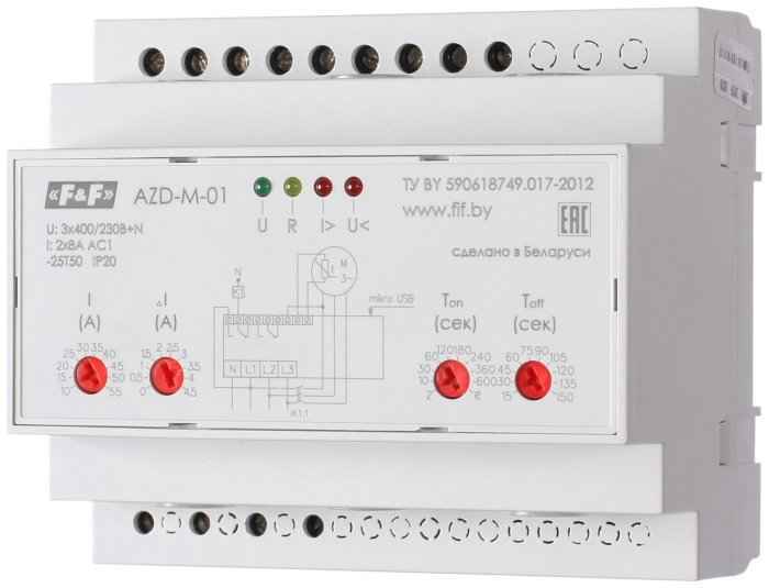 Реле контроля наличия и чередования фаз AZD-M01 (РФ)