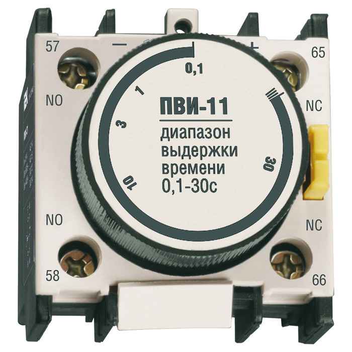 Приставка задержка на включение 0,1-30сек 1NO+1NC ПВИ-11 IEK (РФ)