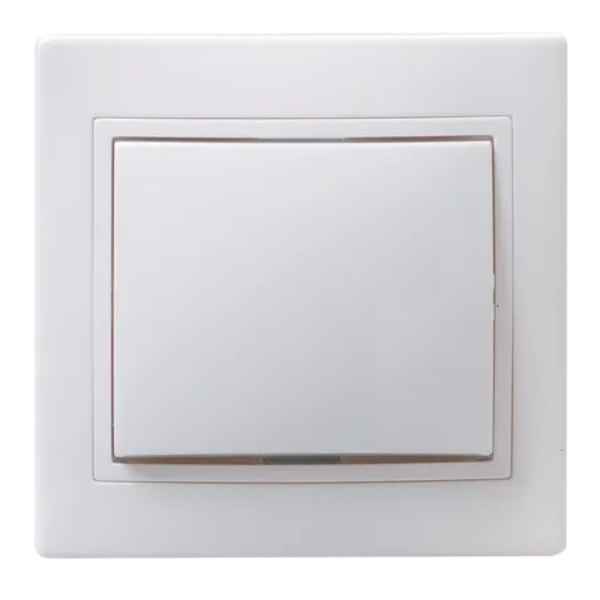 Выключатель скрытой установки 1-кл. в рамке 10А белый IP20 KVARTA IEK (РФ)