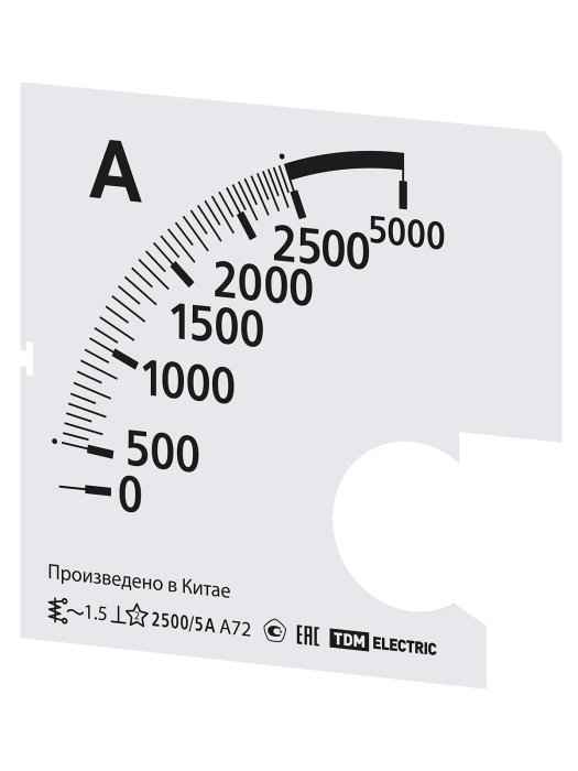 Шкала Ш72 2500/5А-1,5 (для А72 Х/5А) (РФ)