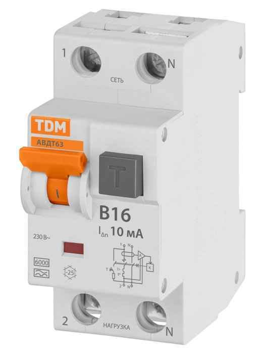 АВДТ 2п 16А 10мА (B) 6кА АВДТ 63 (РФ)