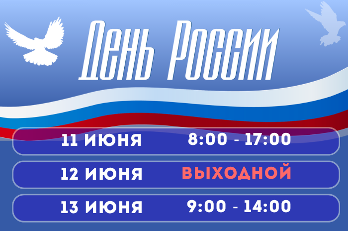 График работы в день России 