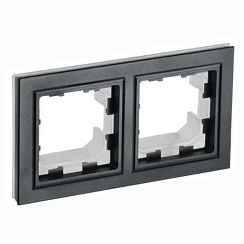 Рамка 2-местная черный IP44 BRITE IEK (РФ)