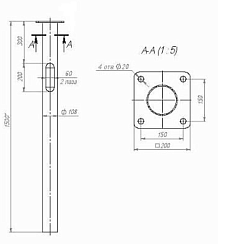 Деталь фундамента закладная ЗФ-16/4/К140-1,5-г мц.140 (d108) (РФ)