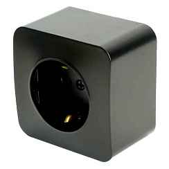 Розетка открытой установки 1-мест. с/з без з/ш 10А черный IP20 София STEKKER (РФ) Розетка открытой установки 1-мест. с/з без з/ш 10А черный IP20 София STEKKER (РФ)