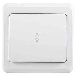 Выключатель скрытой установки 1-кл. проходной в рамке 10А белый IP20 VEGA IEK (РФ)