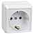 Розетка открытой установки 1-мест. с/з без з/ш 16А белый IP20 OKTAVA IEK (РФ)