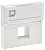 Панель лицевая RJ-45/RJ-11 2 модуля Keystone белая PRIMER IEK (РФ)