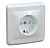 Розетка скрытой установки 1-мест. с/з с з/ш в рамке 16А белый IP20 VEGA IEK (РФ)