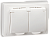 Розетка скрытой установки 2-мест. с/з с з/ш в рамке с крышкой 16А белый IP44 KVARTA IEK (РФ)