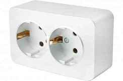 Розетка открытой установки 2-мест. с/з без з/ш 16А белый IP20 София STEKKER (РФ) Розетка открытой установки 2-мест. с/з без з/ш 16А белый IP20 София STEKKER (РФ)