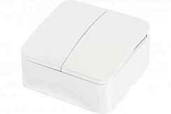 Выключатель открытой установки 2-кл. 10А белый IP20 София STEKKER (РФ)