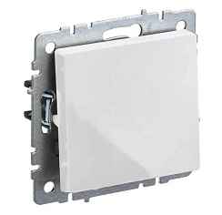 Выключатель скрытой установки 1-кл. проходной без рамки 10А белый IP20 BRITE IEK (РФ)