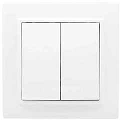 Выключатель скрытой установки 2-кл. в рамке 10А белый IP20 Минск EKF (ИМП)