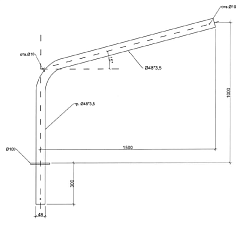 Кронштейн консольный однорожковый 1К1(15°)-1,0-1,5-Ф100(48)-ц (РФ)