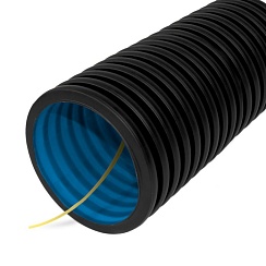 Труба гофрированная двустенная ПНД 450 (SN18) д63мм нг гибкая черная (100м) (РФ)